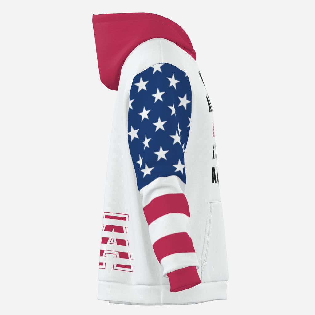 MAGA Patriotic USA All-Over Print Men's Thick Pullover Hoodie