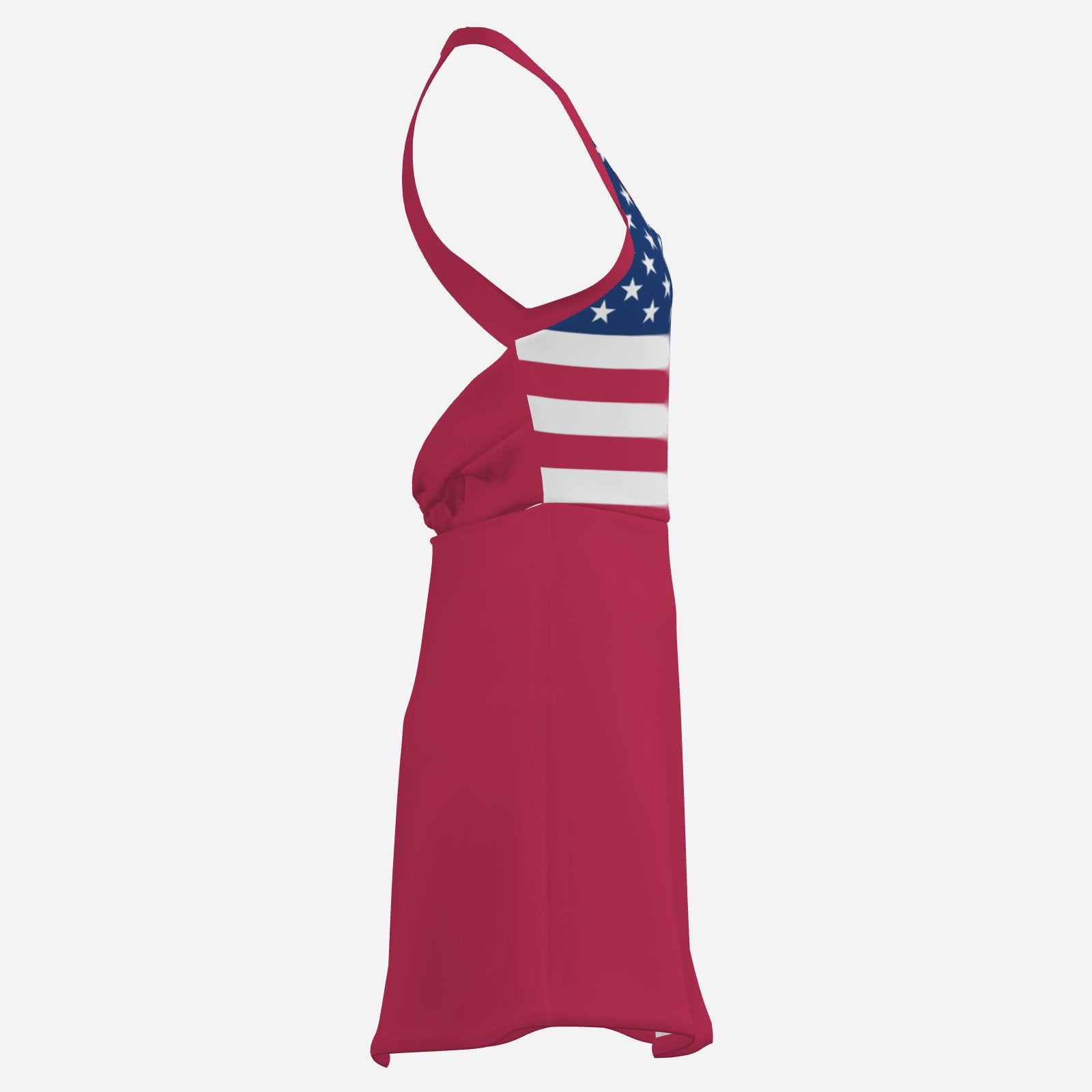 All-Over Print Women's Tennis/Golf/Workout Dress Built-In Shorts in Patriotic USA Colors