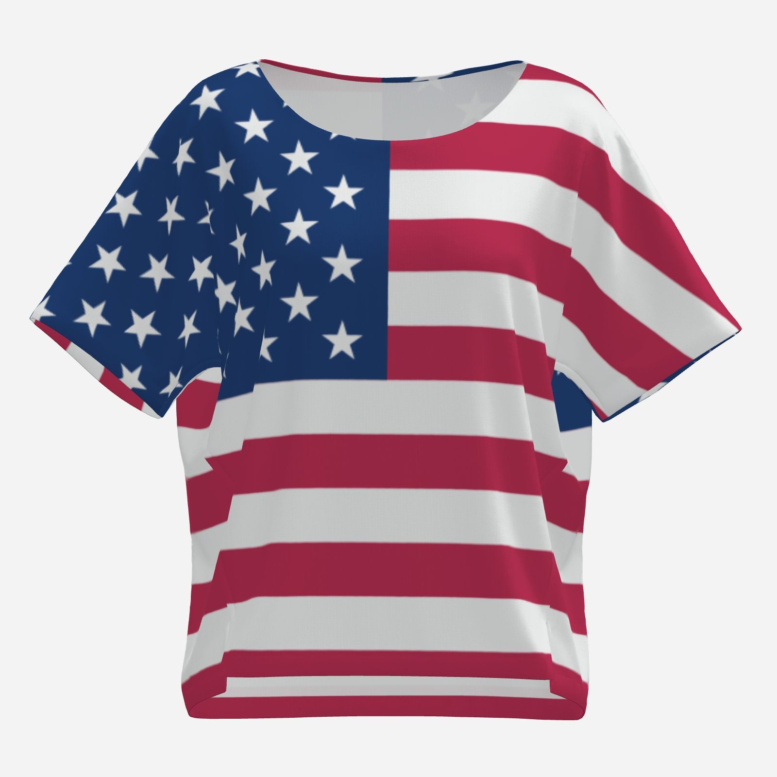 USA Freedom Flag All-Over Print Women's Oversized Half Sleeve T-Shirt
