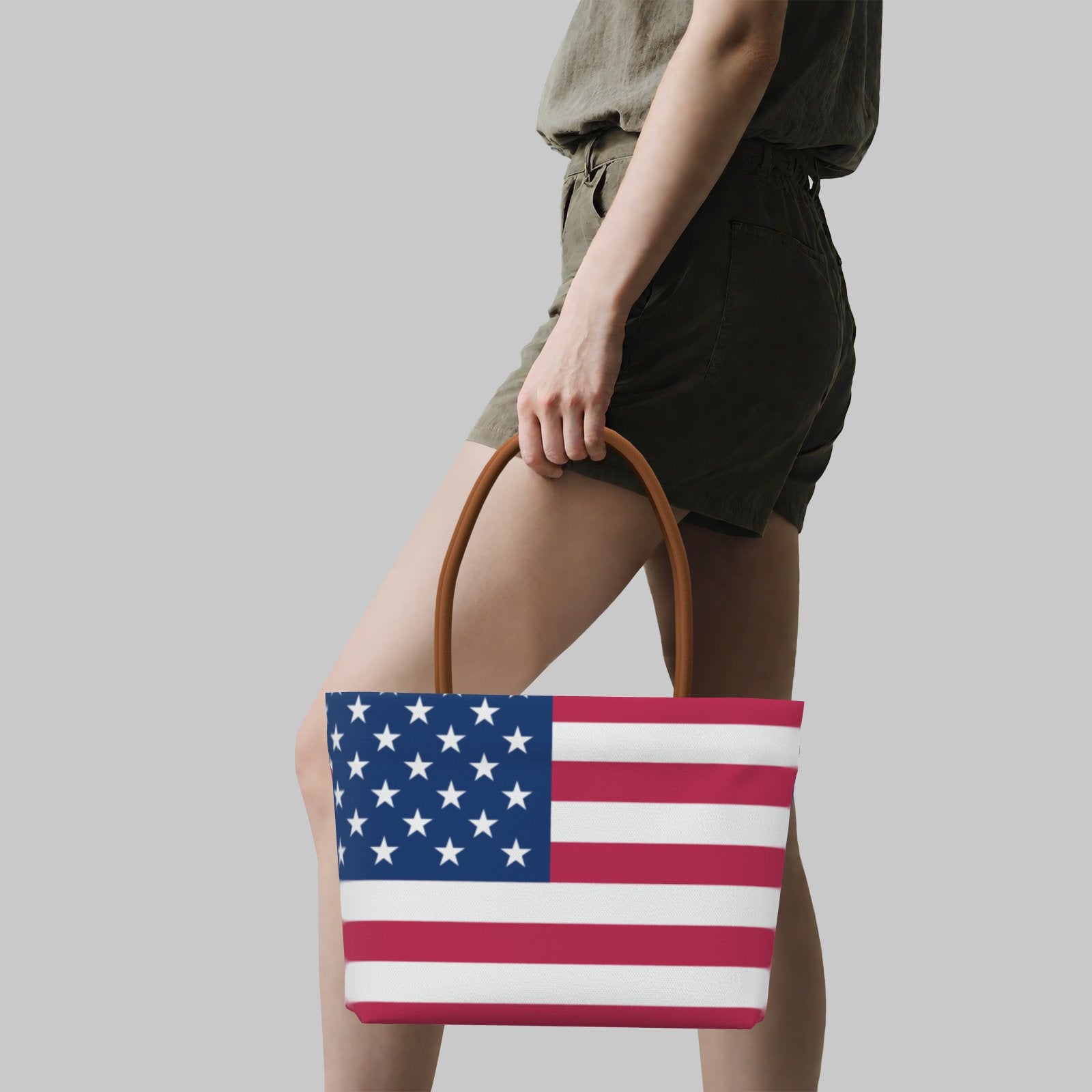 USA Freedom Flag Canvas Tote Bag Shoulder Handbag – Stylish & Durable