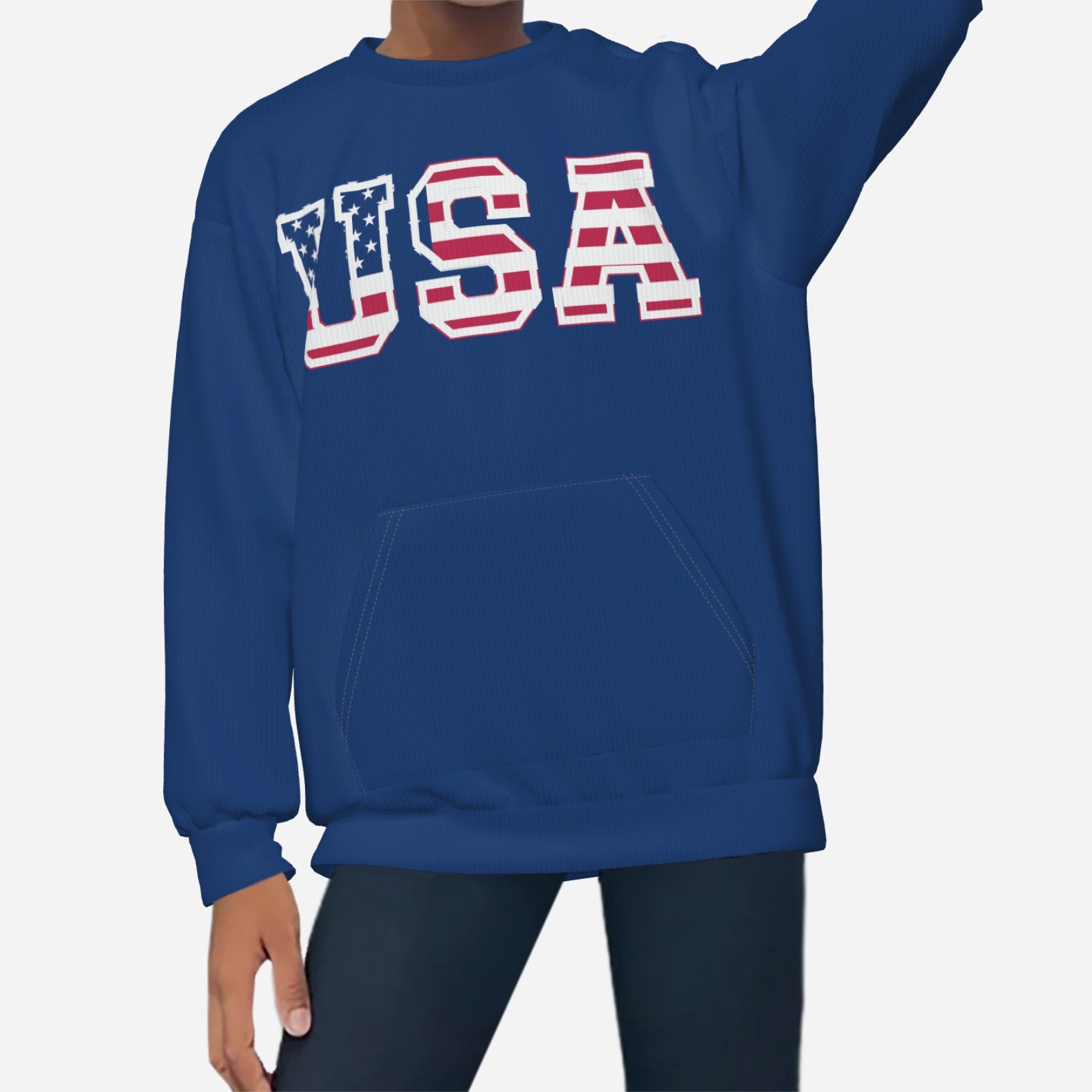 Girl's USA Sweatshirt - Blue