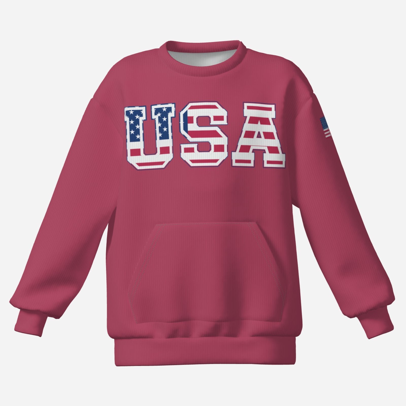 Girl's USA Sweatshirt - Red