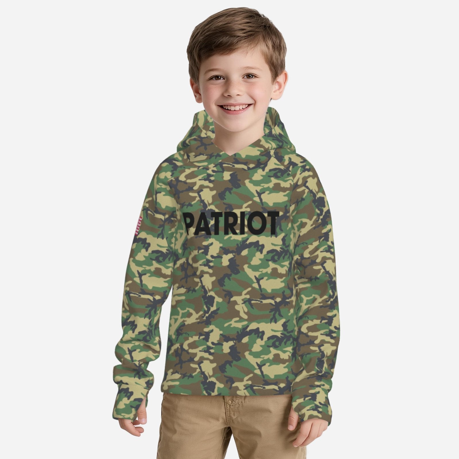 Patriot Camot UPF50+ Boys' Active Hoodie with Thumb Hole